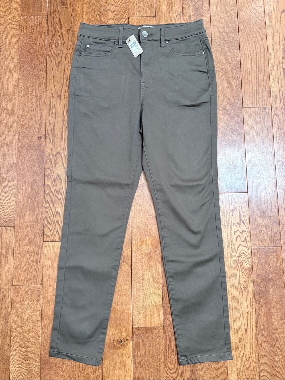 RW&CO Natalie Woman’s Dark Olive Skinny Stretch Pants Sz M